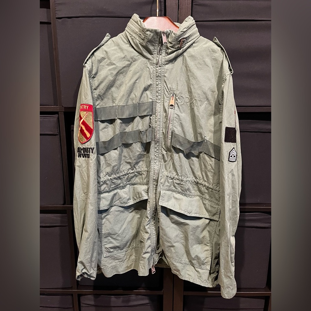 DRKN X Call of Duty: WWII Army Green Jacket With Patches Size M